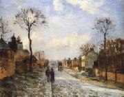 Camille Pissarro The Road to Louveciennes oil